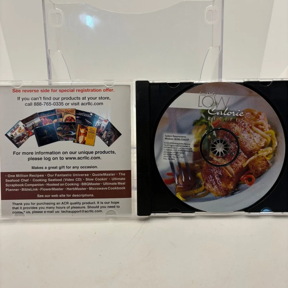 Easy Chef Low Calorie Recipes PC CD-ROM Software 2005 Windows XP 2000‎ 98 ME